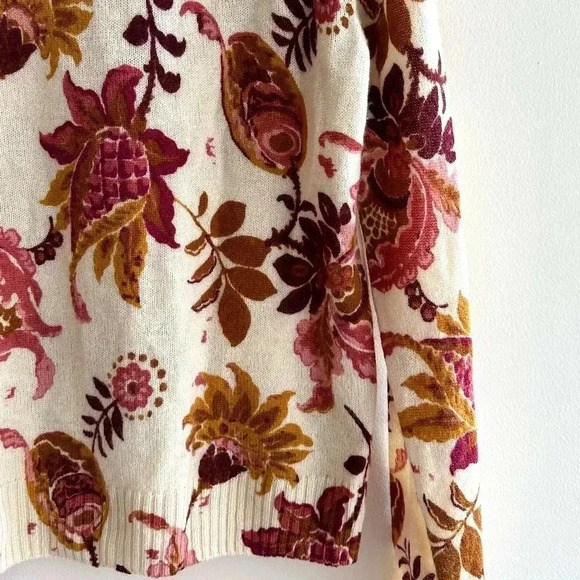 Spartina 449 Fall Floral Crewneck Sweater, Size Medium - Picture 15 of 16